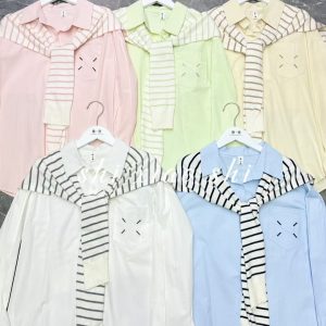 K66 Stripe Kantong Syal Salut